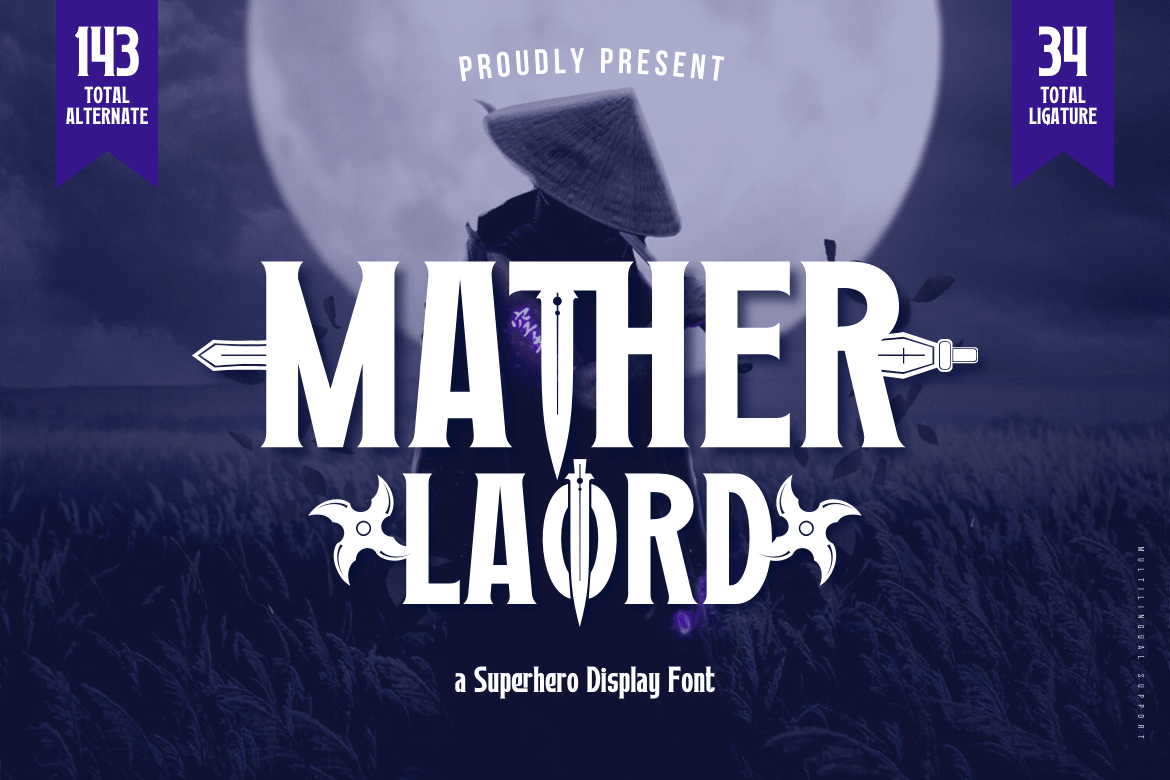 Mather Laord | Display Hero Font