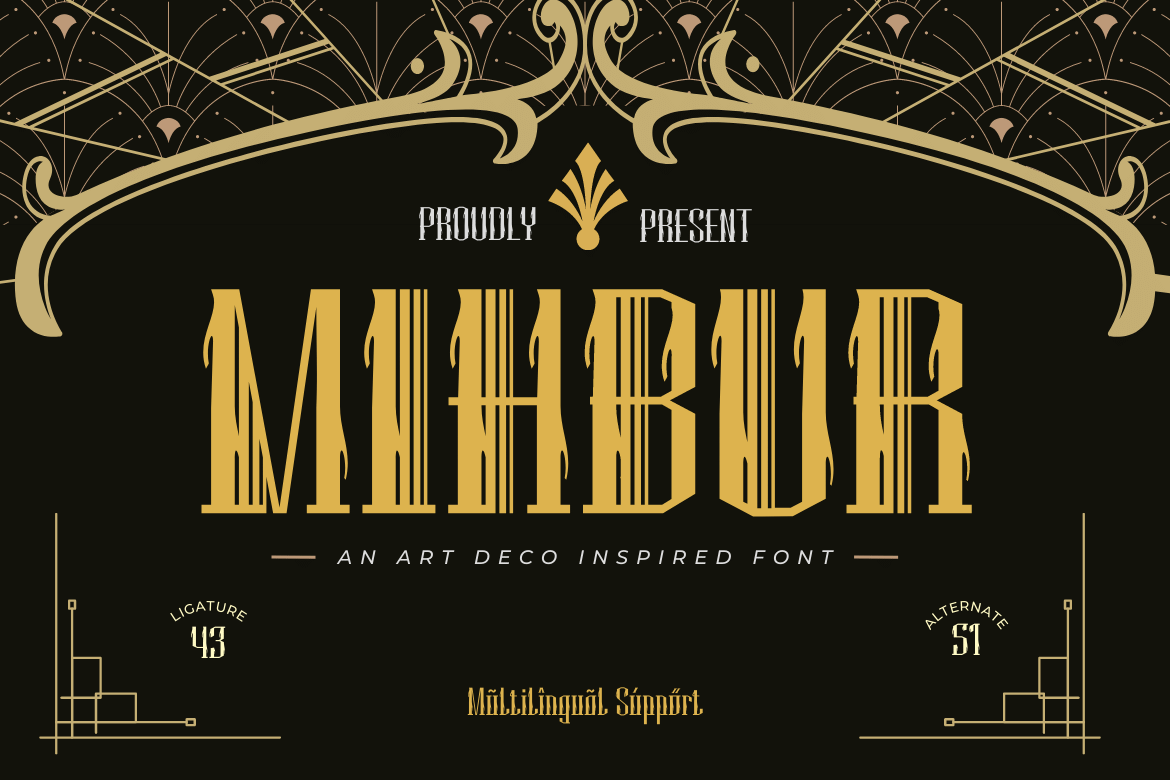 Mihbur | Art Deco-inspired font