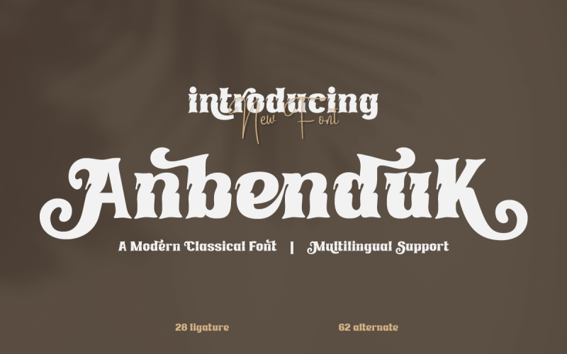 Anbenduk | Serif Classic Modernism Font