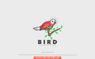 Bird simple logo template design