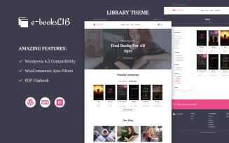 E-booksLib - Book Reviews & Library WooCommerce Theme
