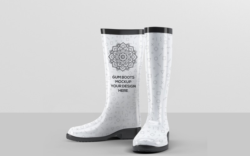 Gumboots Mockup - Rubber Boots 2 Product Mockup