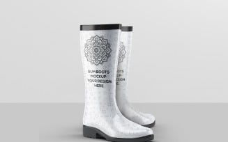 Gumboots Mockup - Rubber Boots 3