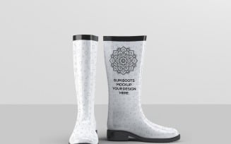 Gumboots Mockup - Rubber Boots