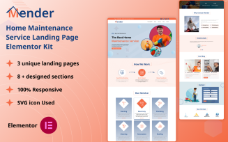 Mender - Home Maintenance Service Landing Pages Elementor Kit