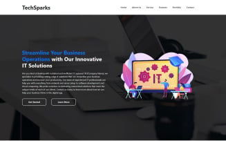 TechSparks | IT Solution Landing page Template