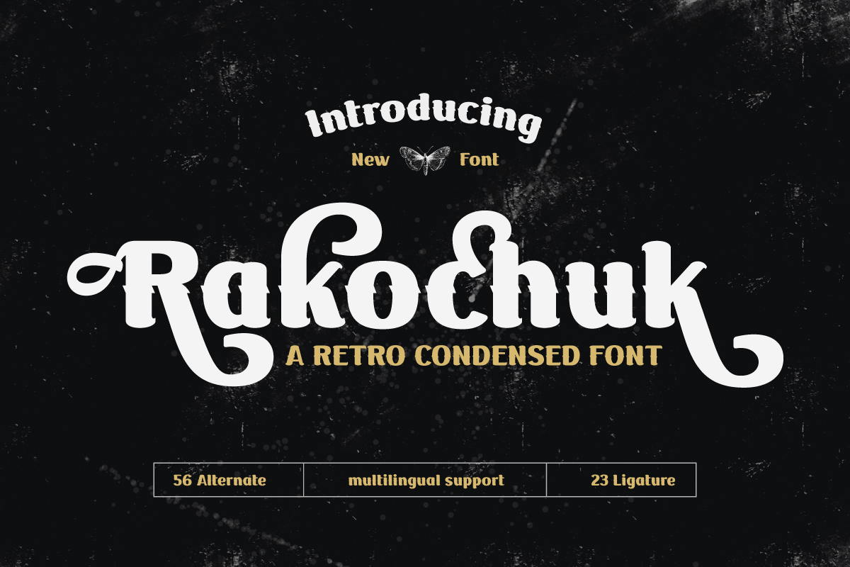 Rakochuk | Retro Condensed Font