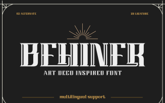BEHINER | Art Deco Style Font