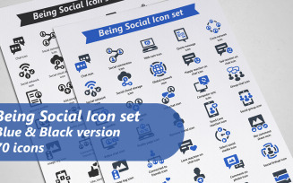Being Social Icon Set Template
