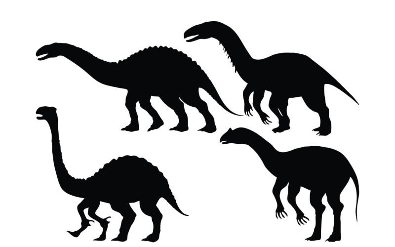 Dinosaur silhouette vector collection Illustration