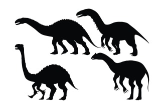 Dinosaur silhouette vector collection