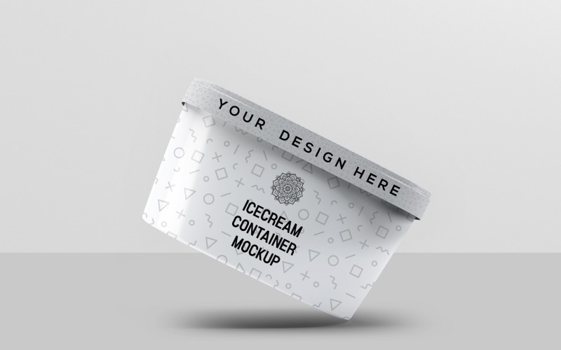 Ice Cream Container Mockup 4 Product Mockup