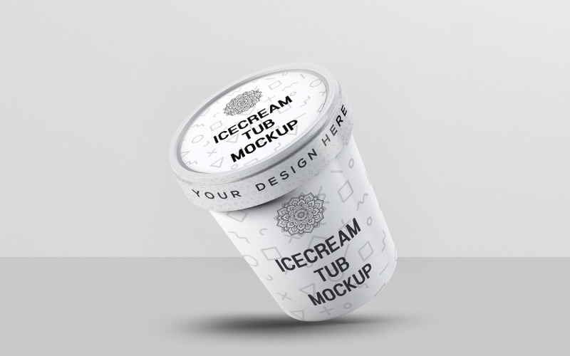 Ice Cream Packaging Tub Mockup 2 Product Mockup