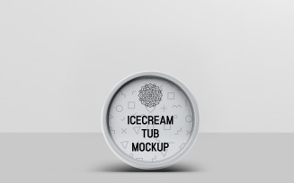 Ice Cream Packaging Tub Mockup 7