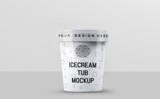 Ice Cream Packaging Tub Mockup