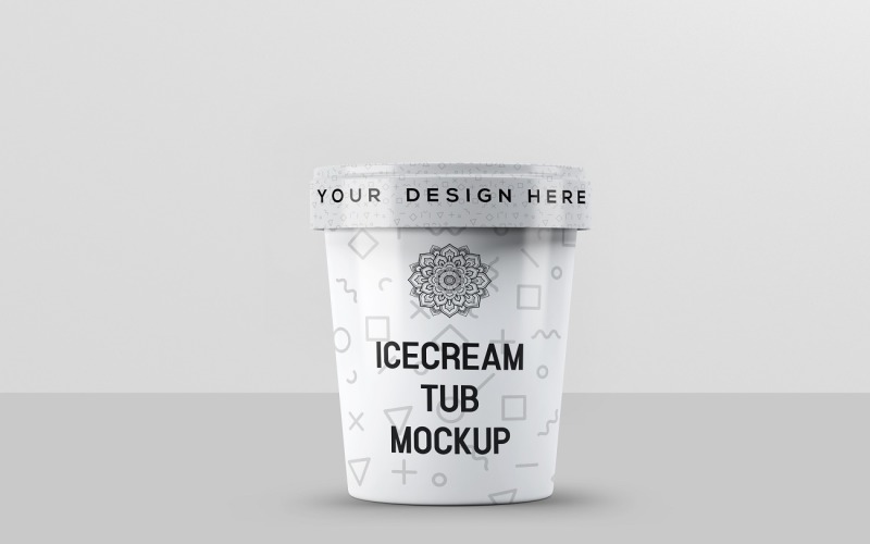Ice Cream Packaging Tub Mockup Product Mockup
