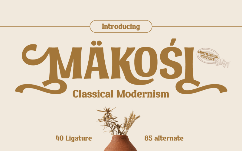 MAKOSI | Serif Classic Modernism Font