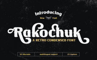 Rakochuk | Retro Condensed Font