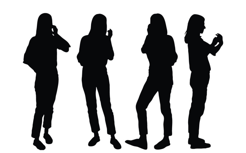 Female actor silhouette collection Illustration
