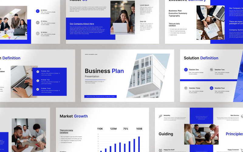 Smart Business Plan Presentation Template PowerPoint Template