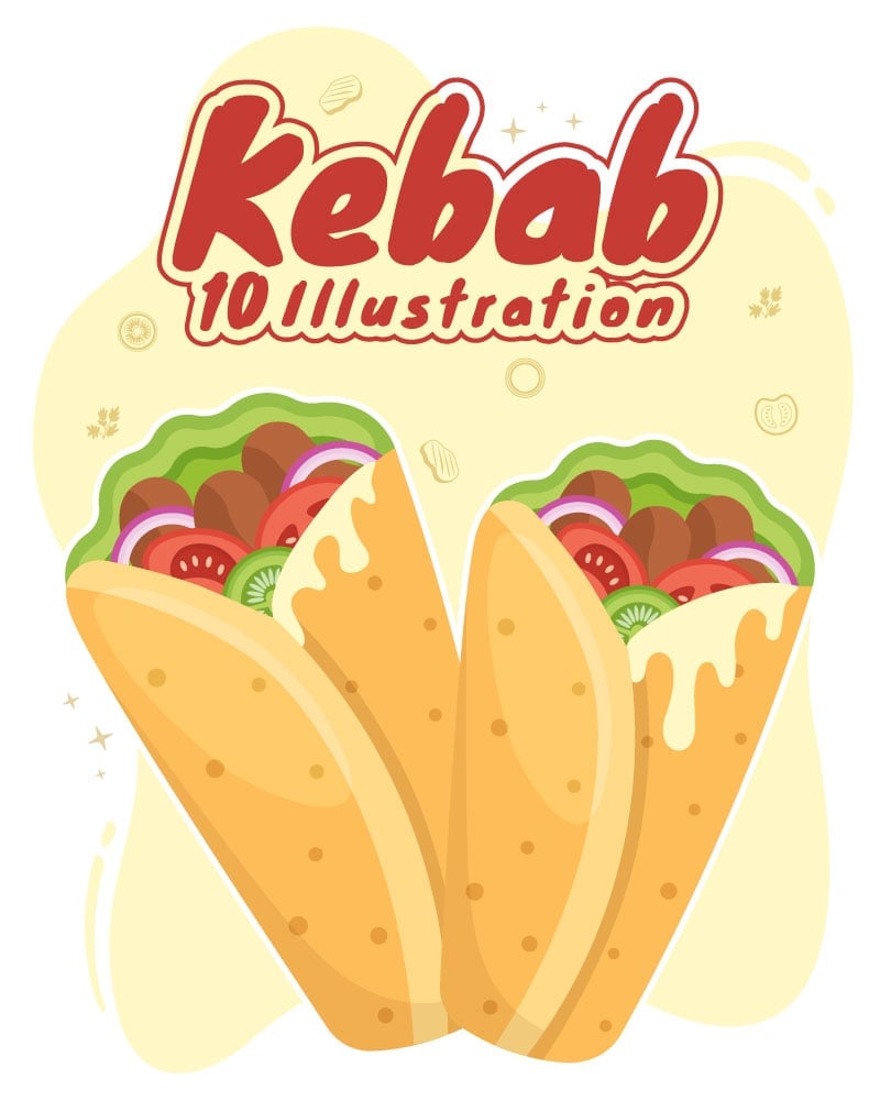 Kit Graphique #334411 Kebab Alimentation Divers Modles Web - Logo template Preview