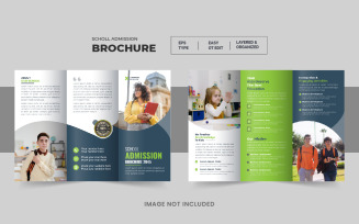 Creative Kids Back To School Admission Trifold or Education Trifold Brochure Template