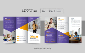 Kids Back To School Admission Trifold or Education Trifold Brochure design Template Layout