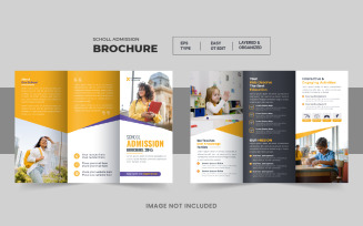 Kids Back To School Admission Trifold or Education Trifold Brochure Template design Layout