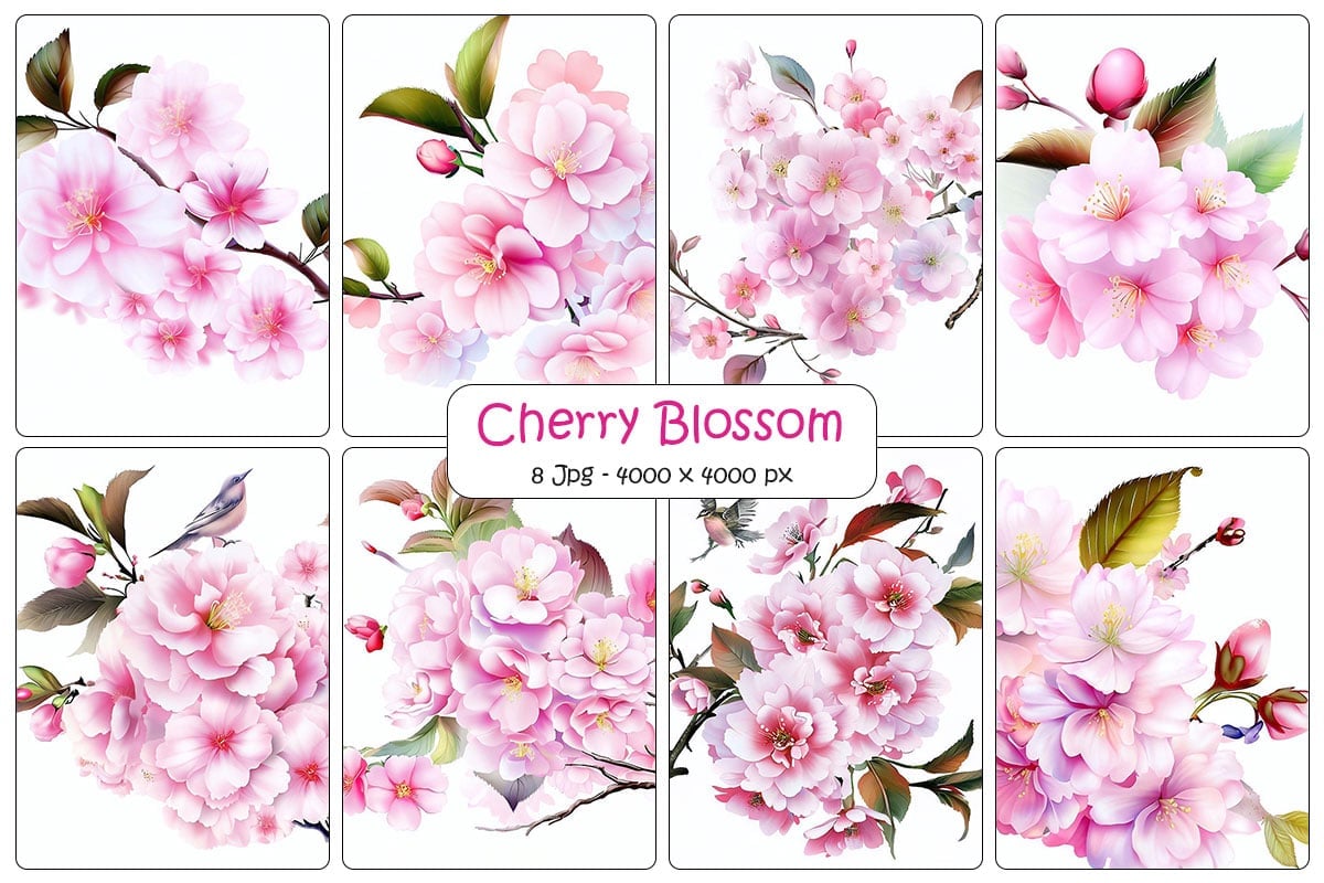 Kit Graphique #334518 Cherry Blossom Divers Modles Web - Logo template Preview