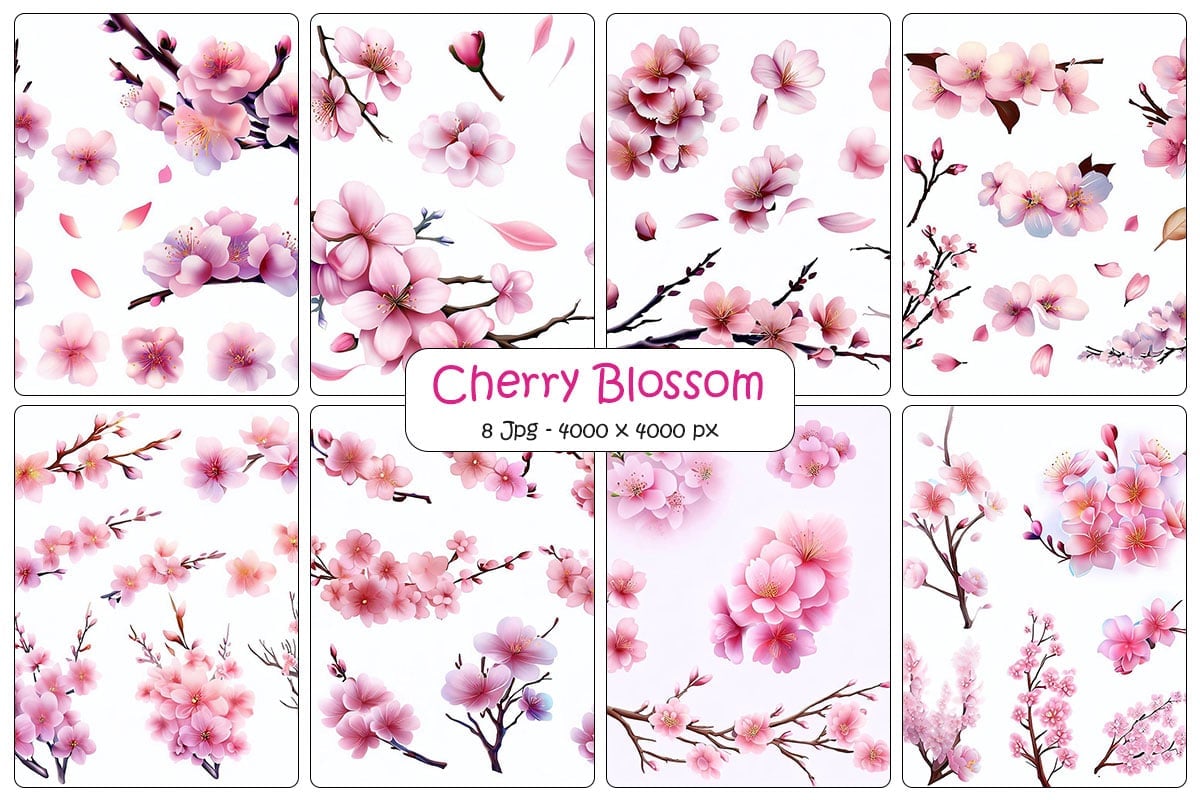 Kit Graphique #334522 Cherry Blossom Divers Modles Web - Logo template Preview