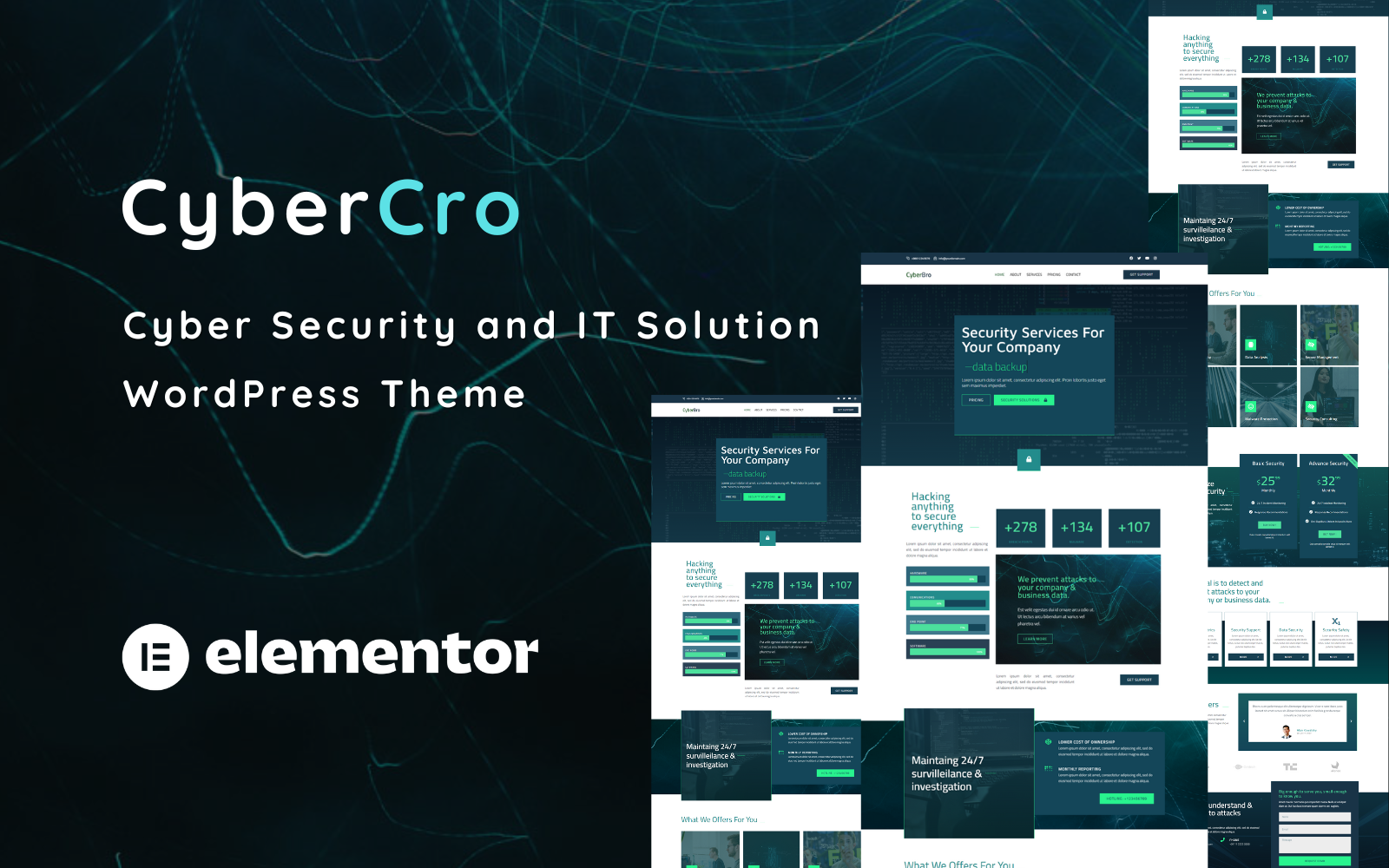 CyberCro - Cyber Security and IT Solution One Page WordPress Theme
