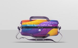 Barrel Sport Duffel Bag Mockup 4