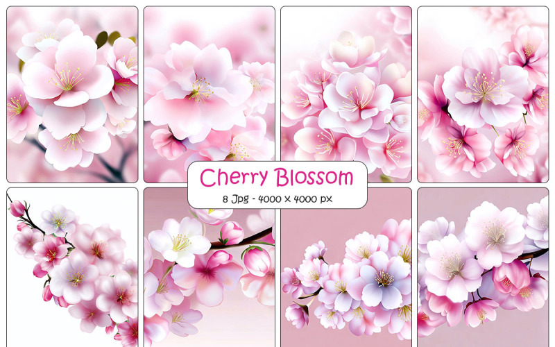 Cherry blossom branch background Background