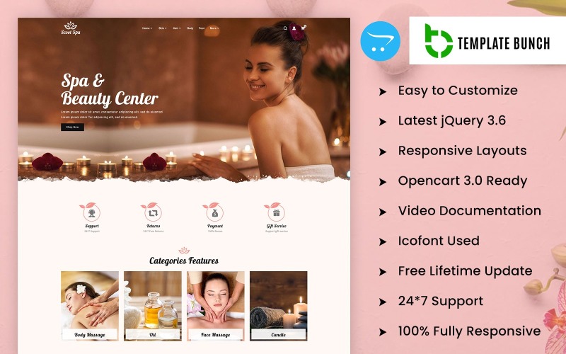 Scoot Spa - Responsive OpenCart Theme for eCommerce OpenCart Template