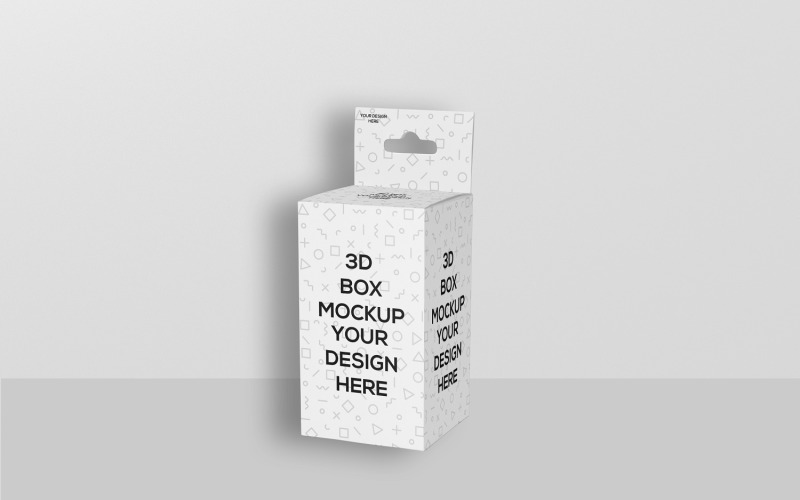 Short Size Rectangle Box With Hanger Mockup 2 Product Mockup