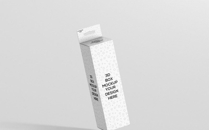 Slim High Rectangle Hanger Box Mockup 2 Product Mockup