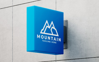 Mountain Tech Letter M Pro Logo Template