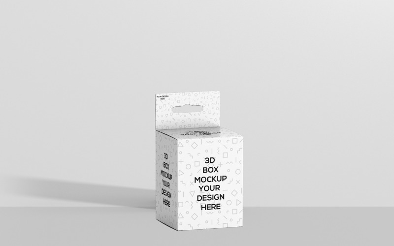 Short Rectangle Box With Hanger Mockup Product Mockup