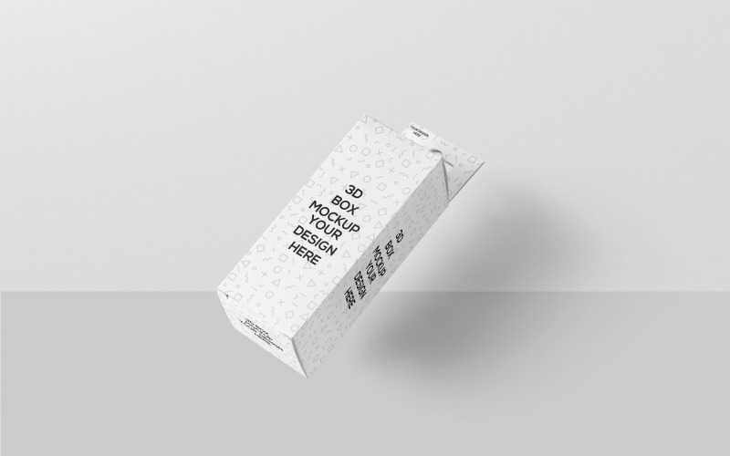 Small Size Rectangle Box With Hanger Mockup 2 Product Mockup