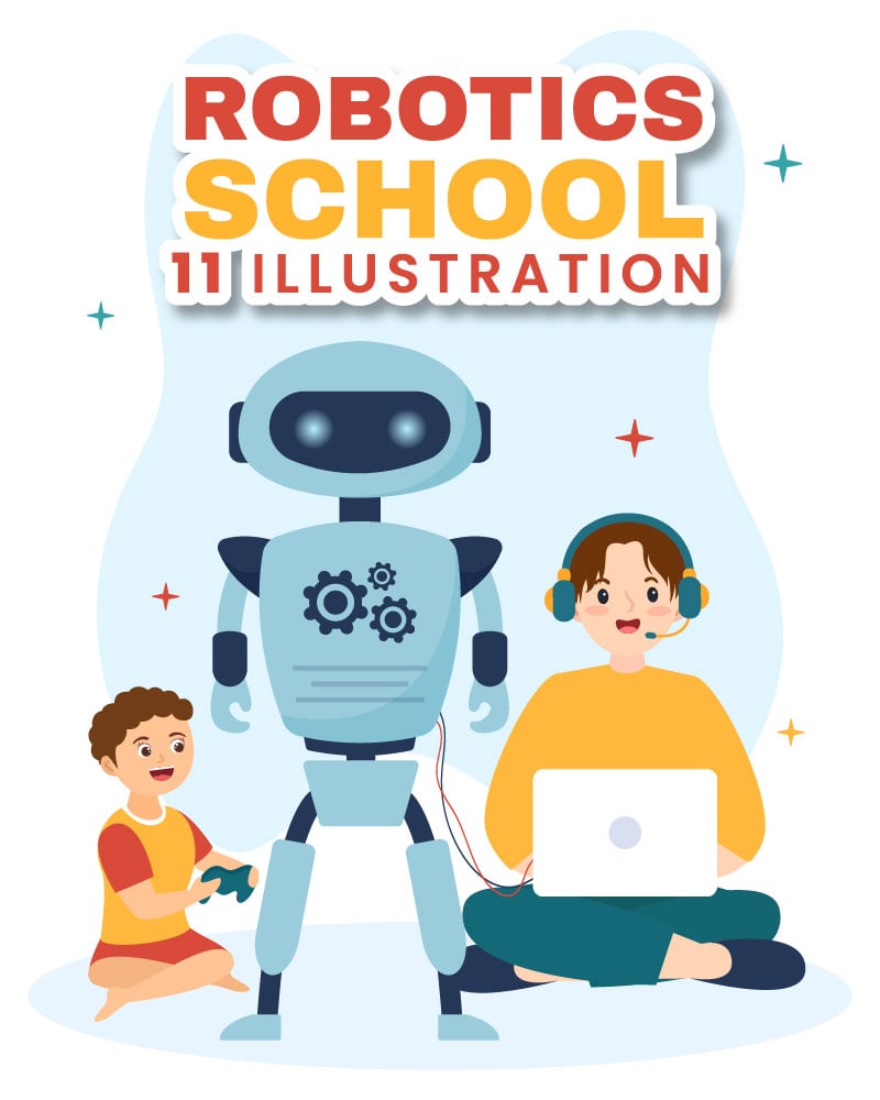 Template #334719 School Robotics Webdesign Template - Logo template Preview
