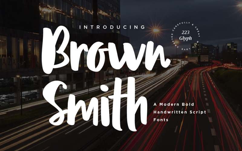 Brown Smith - Modern Bold Script fonts Font