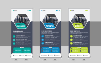 Corporate Roll Up Banner, X Banner, Standee, Pull Up Design Layout
