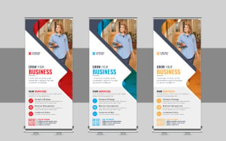 Corporate Roll Up Banner, X Banner, Standee, Pull Up Design