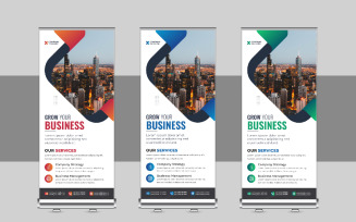 Corporate Roll Up Banner, X Banner, Standee, Pull Up Template Design