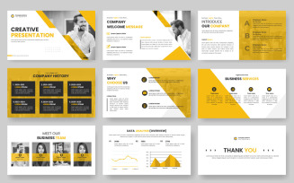 Creative business presentation slides template design. Use for modern presentation background