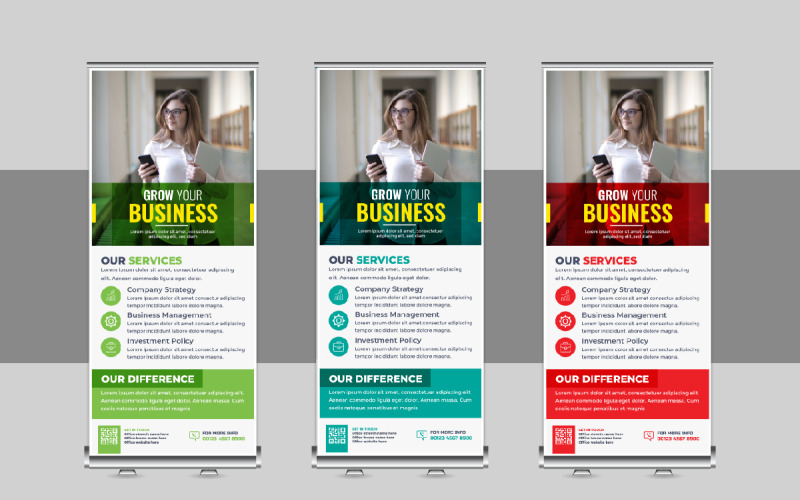 Creative Roll Up Banner, X Banner, Standee, Pull Up Design for Advertising Agency Corporate Identity
