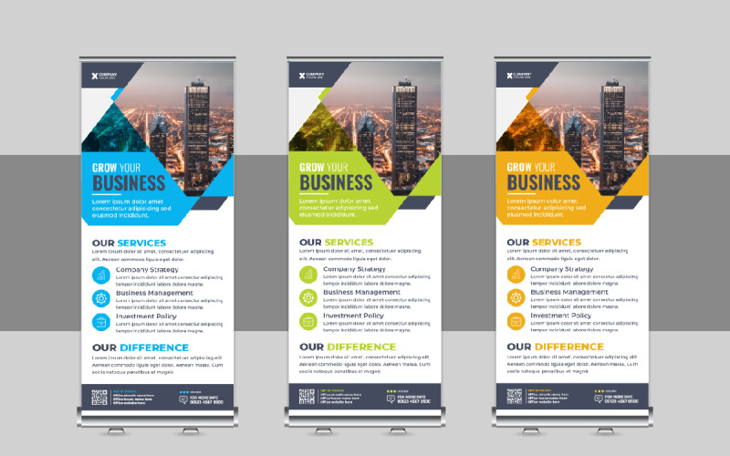 Creative Roll Up Banner, X Banner, Standee, Pull Up Design for Advertising Company Corporate Identity