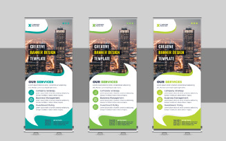 Creative Roll Up Banner, X Banner, Standee, Pull Up Design Layout