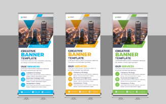 Creative Roll Up Banner, X Banner, Standee, Pull Up Template Design