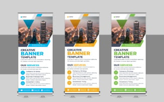 Creative Roll Up Banner, X Banner, Standee, Pull Up Template Design